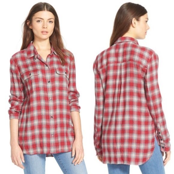 Madewell Ex-Boyfriend Shirt in Fairfax Plaid Size Small - Picture 3 of 13